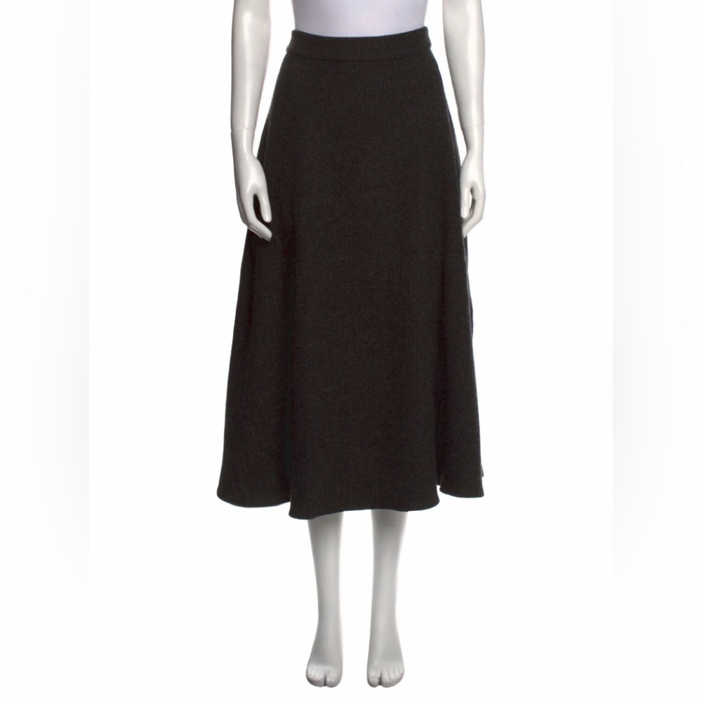 Ralph Lauren Palais Ryle Women's 100% Wool Midi Length Black Skirt Size M, NWT